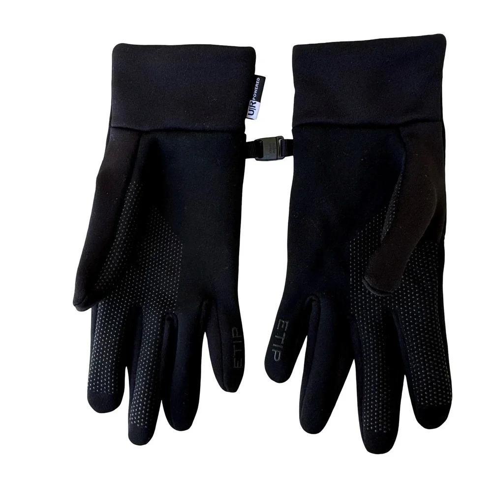The North Face Etip Gloves Black Stretch Fleece Touchscreen U|R Powered Unisex